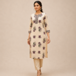 Vintage Floral Cream Kurta Set