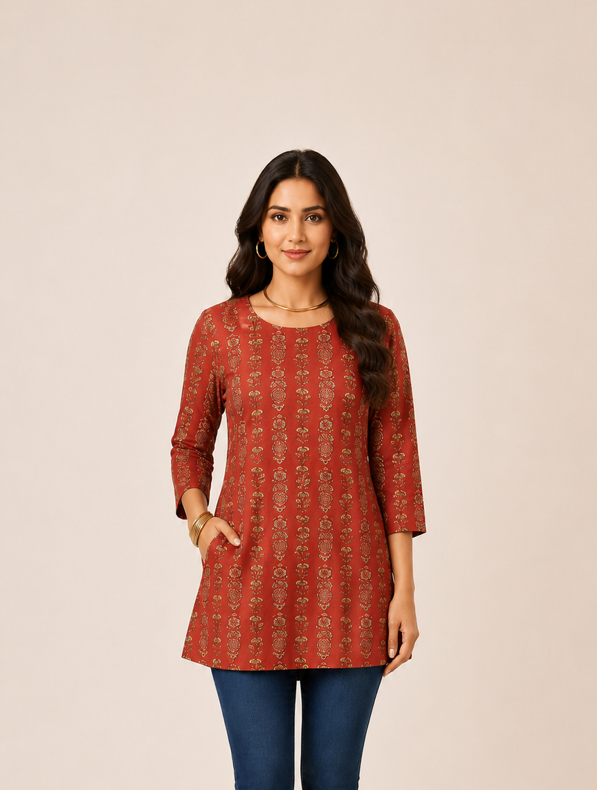 Floral+Peplum+Alia++Cut+Short+Kurta