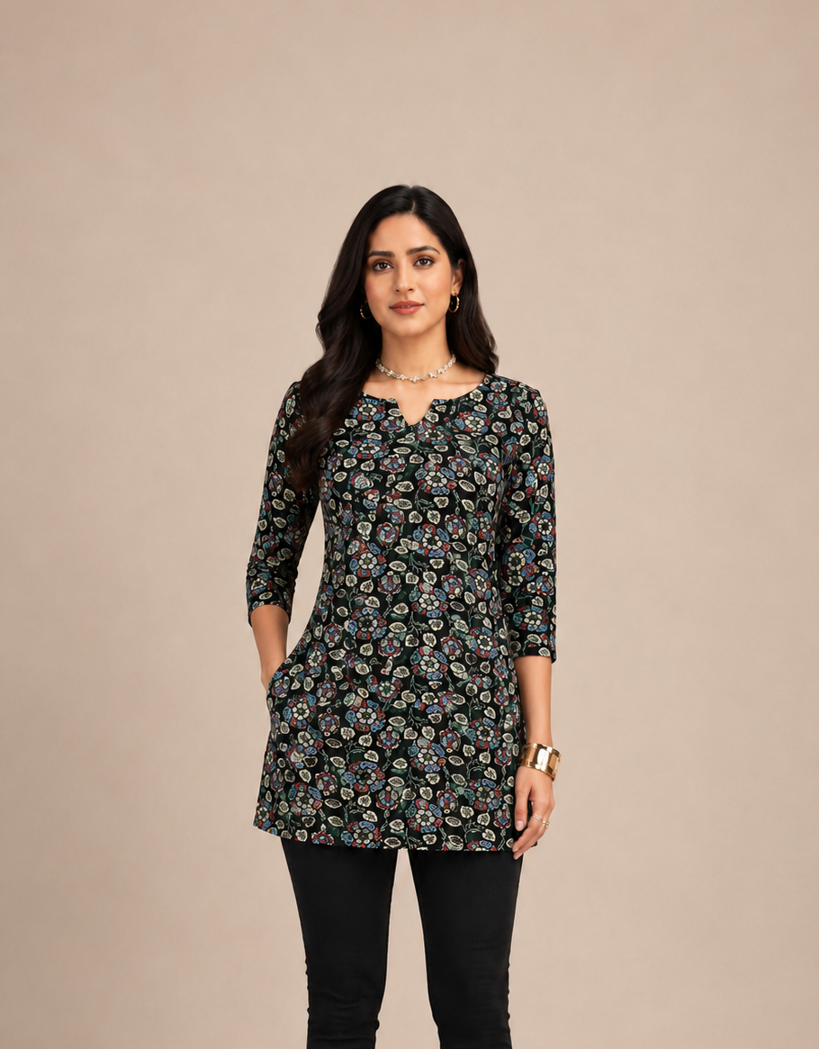 Floral+Peplum+Alia++Cut+Short+Kurta